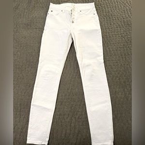 Hudson 5 Button Ciara H. Rise White Denim Size 26